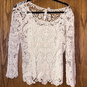 Lace long sleeve blouse